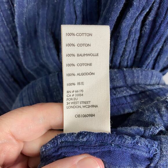 Free People Indigo Blue Washed Ashore Mini Dress Sz.M NWT - Picture 13 of 16